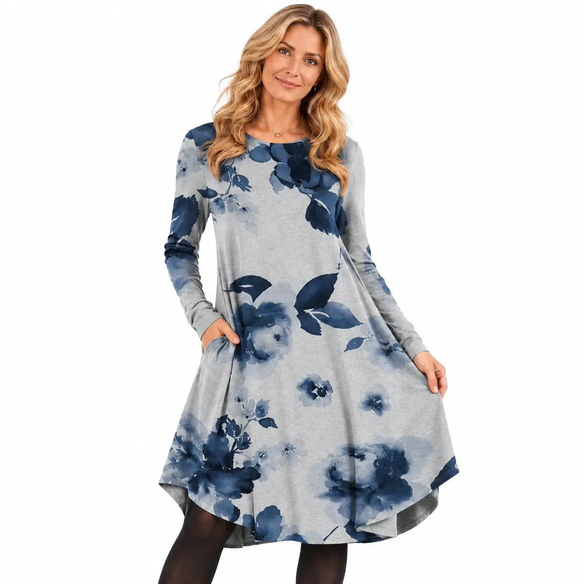 🔥【S-5XL】Vestido de otoño e invierno con estampado retro de estilo étnico