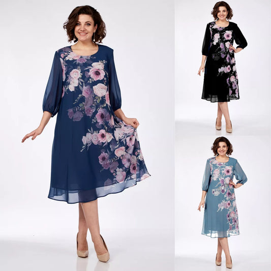 🌸💕【S-5XL】 Elegantné jarné šaty s kvetinovým vzorom🌷💃