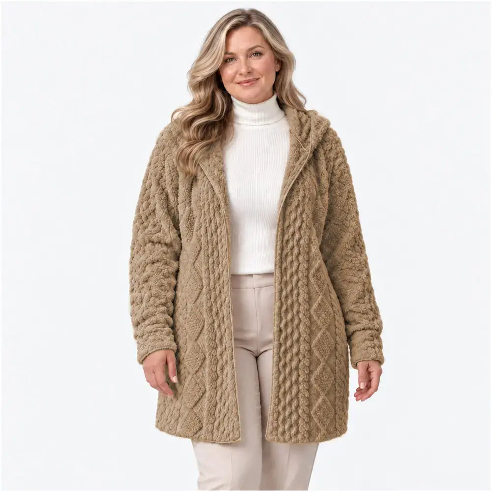 【S-2XL】🤍Abrigo con capucha para mujer, suave y perfecto para el otoño y el invierno🥰