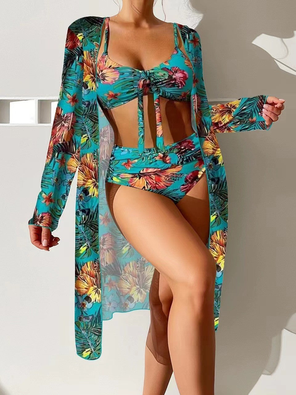 ☀️【S-2XL】👙Nová trojdielna letná plavková súprava 2025