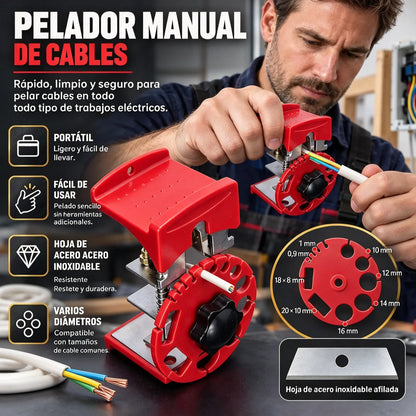 🔧 Herramienta manual universal para pelar cables rápidamente: portátil e ideal para uso doméstico