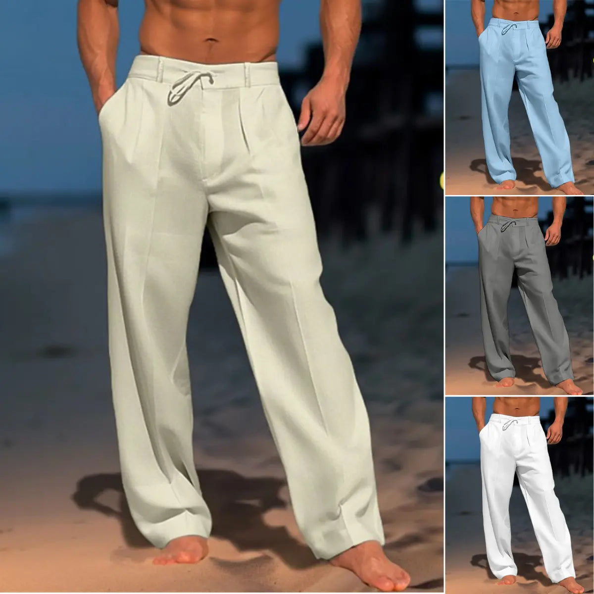 🏖️👖【Descuento de verano – 50% 🔥】【S–3XL】😍 Pantalones casuales de lino para hombre en tallas grandes, cómodos y transpirables, ideales para el día a día y las vacaciones.
