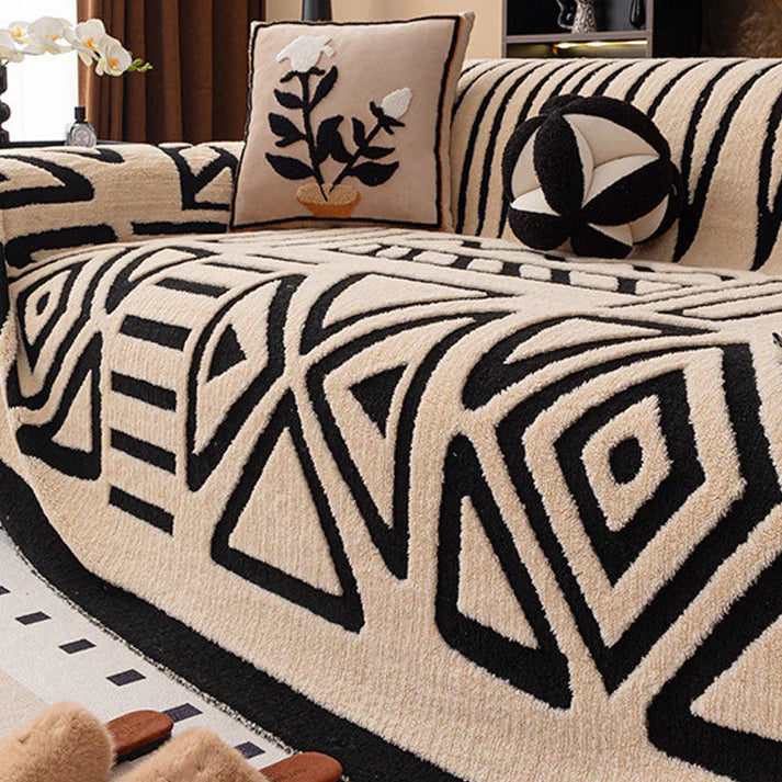 🛋️Speciální vánoční nabídka pro ranní ptáčata:🎉 Měkký a protiskluzový plyšový potah na pohovku🍂【180*150 cm】