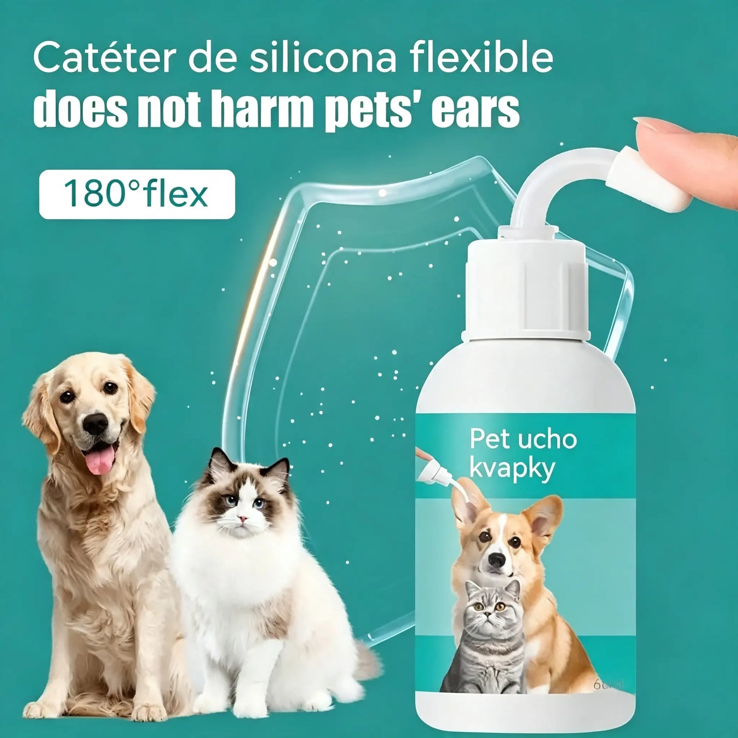 【Compra 1 y llévate 1 gratis】 🐱🐶 Gotas suaves para la limpieza de oídos de mascotas: dile adiós a las enfermedades del oído
