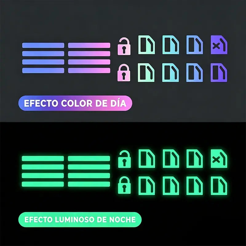 🚗 Pegatinas Fluorescentes para Botones del Coche | Localiza los Controles al Instante Incluso de Noche