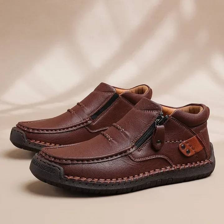 【38-48】👞Botas de cuero genuino cómodas para hombre, talla grande, hechas a mano, importadas, de primera calidad
