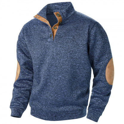 💥Nueva Sudadera de Cuello Alto para Hombre 💥– Estilo casual, cómoda y cálida, con detalles de cuero