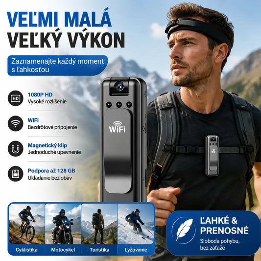🔥【1 kus 23 €】⏳Kamera s vysokým rozlíšením, prenosný hrudný rekordér, profesionálna akčná kamera.