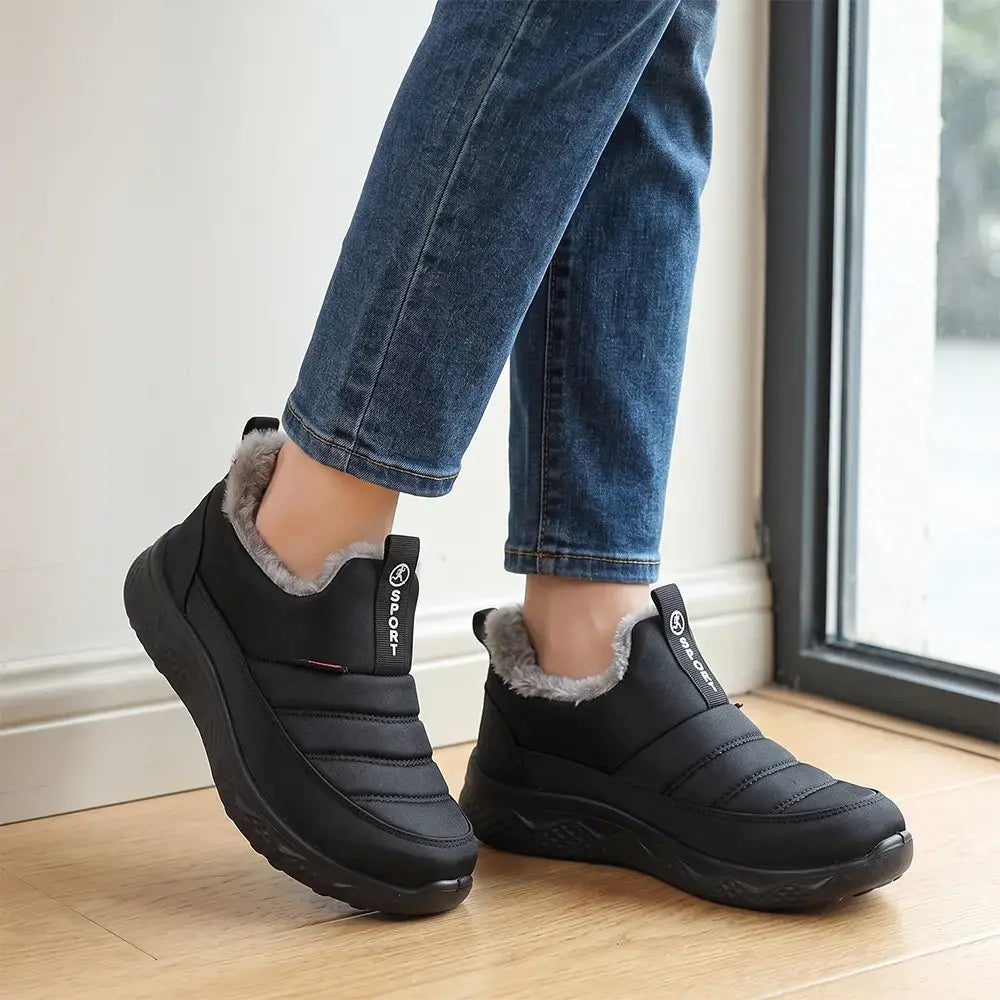 【35-41】Nuevas botas de invierno para mujer: botas de nieve casuales, aislantes, gruesas y cálidas para mamás.