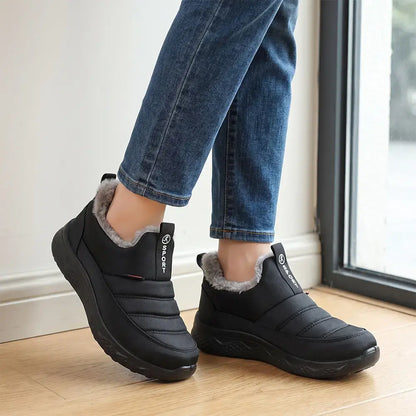 【35-41】Nuevas botas de invierno para mujer: botas de nieve casuales, aislantes, gruesas y cálidas para mamás.