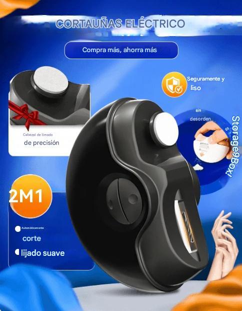 ✂️💅【Mejorada】Lima eléctrica uñas multiusos antipellizco, cortaúñas eléctrico
