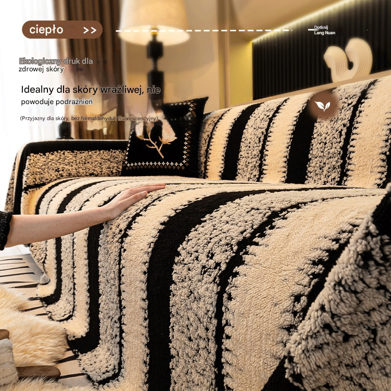 🛋️Specjalna oferta świąteczna dla rannych ptaszków:🎉 Miękka, antypoślizgowa narzuta na sofę z pluszu🍂【180130cm】【180150cm】