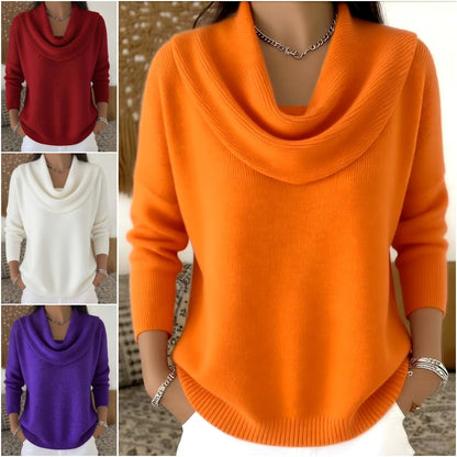 🔥【Tallas S-3XL】Suéter de manga larga de color liso, nuevo, otoño/invierno 2025