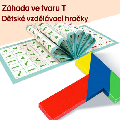 💕🎭 Multifunkční hlavolam Tangram ve tvaru T