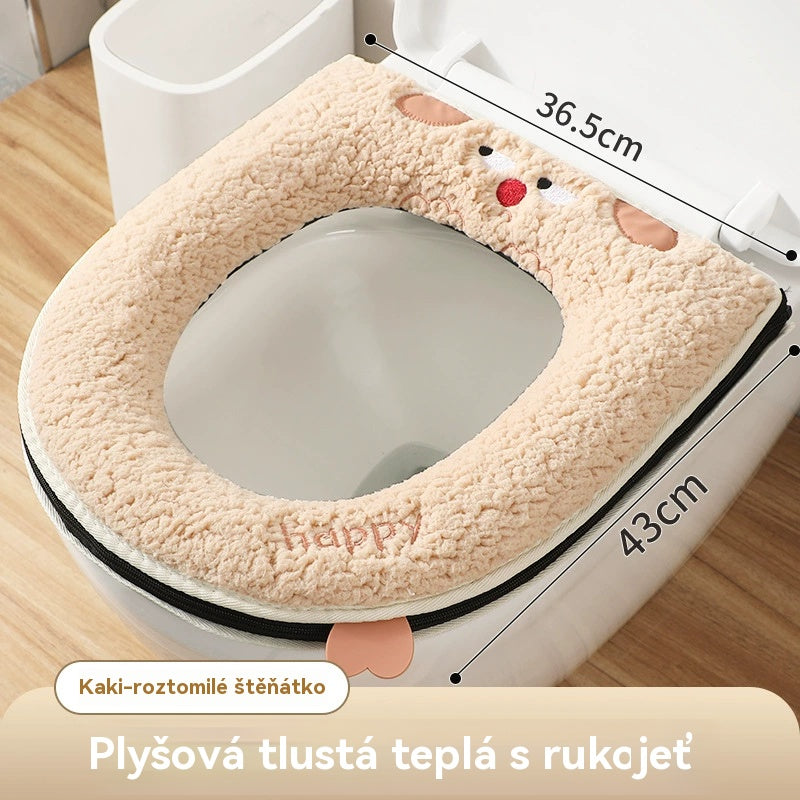 🔥🚽✅Kúpte 1 a získajte 1 zadarmo🎁Zimné teplé poťahy na toaletné sedátko s fleecovou podšívkou