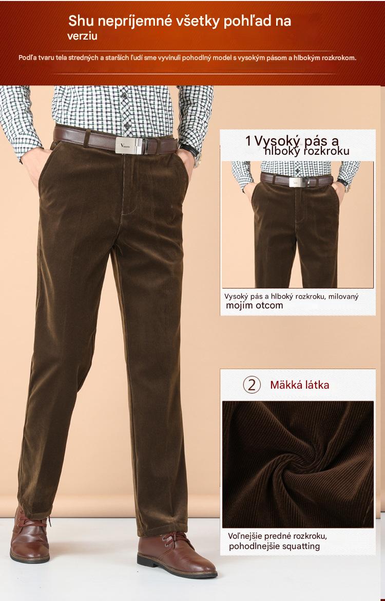 Platba pri doručení 👖🆒【50-110 kg】Nové pánske elastické velúrové nohavice s vysokým pásom na voľný čas