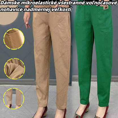 🎀👍【M-6XL】Nový jarný produkt, dámske mikroelastické všestranné ležérne nohavice veľkej veľkosti