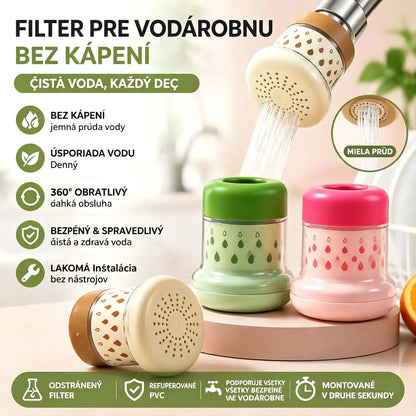 💦 Vodovodný filter odolný voči striekajúcej vode – 360° – Šetrí vodu viac a je efektívnejší, lepšie výsledky umývania