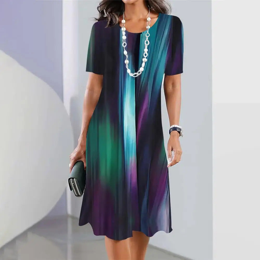 🔥🔥【S-5XL】🔥Rochie elegantă retro cu decolteu rotund 3716632 