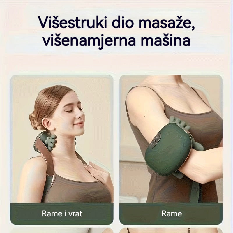 💆‍♀️Nova verzija prijenosnog masažera za vrat i ramena s punjivom baterijom i velikim kapacitetom.