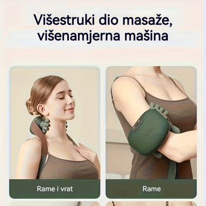💆‍♀️Nova verzija prijenosnog masažera za vrat i ramena s punjivom baterijom i velikim kapacitetom.