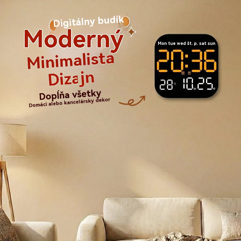 🕰️ 🛏️ Časovo obmedzená 40% zľava! Digitálne hodiny do domácnosti a kancelárie – jemné budenie, rozlúčte sa s rušivými budíkmi! Nastaviteľný jas, tichá prevádzka v noci. Zobrazuje aj teplotu. Spoľahlivý spoločník pre váš každodenný život. 🌙