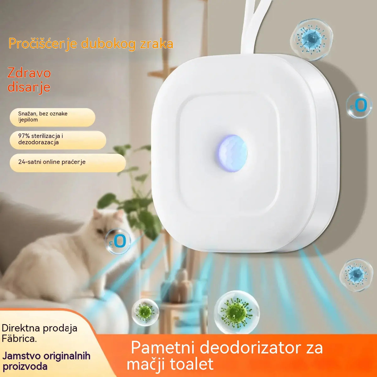 🌬️🐾Pametni dezodorans za kućne ljubimce s remenom za vješanje