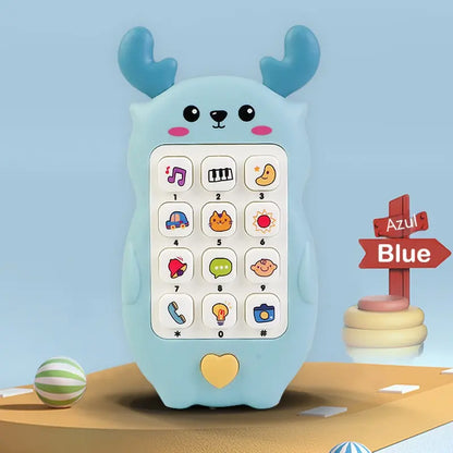 🎁2 piezas 28 euro🎨 Teléfono de juguete para bebés con diseño de ciervo: smartphone de simulación educativo bilingüe con música y cuentos para niños pequeños.