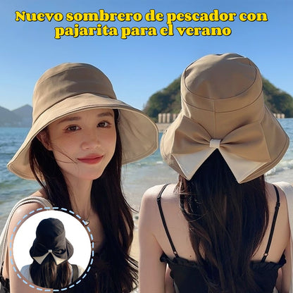 🎀🎀 50% de descuento 👒 | Gorro retro con lazo: plegable y transpirable, un básico para el verano.