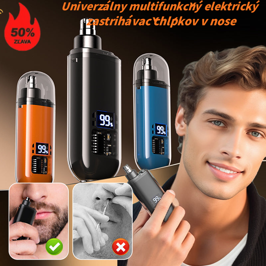 📢📢50% zľava!!! 👨Univerzálny multifunkčný elektrický zastrihávač chĺpkov v nose s digitálnym displejom