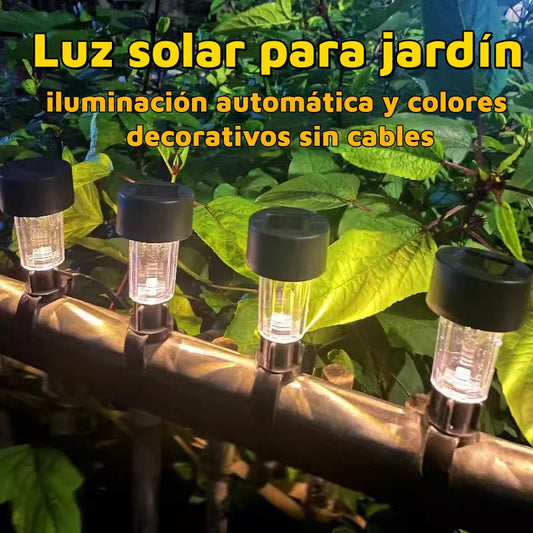 【 8 PCS】🌈 Luces ambientales impermeables con energía solar: no requieren cables, colores vibrantes