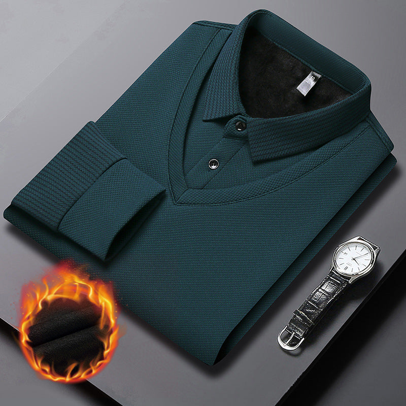 💖🧡50%OFF【M-4XL】Camiseta Polo de Falsa Dos Piezas para Hombre – Diseño a Rayas, Elegante y Versátil