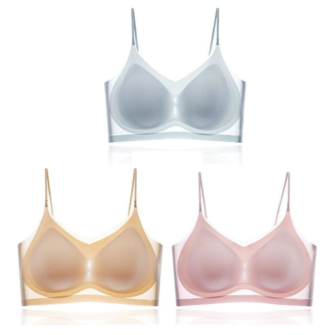 【🔥 Compra 3 y llévate 3 gratis】👙 [3 piezas/6 piezas/9 piezas] Sujetador ultrafino de seda helada [40-100 kg]