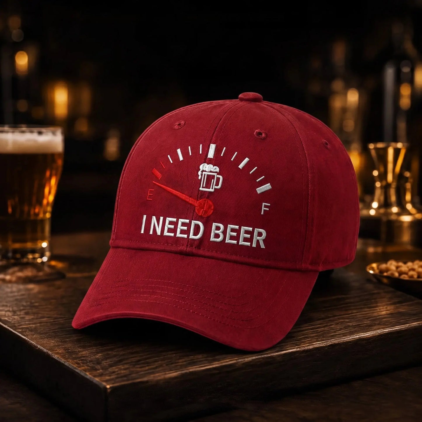 🔥 ÚLTIMO DÍA CON 50% DE DESCUENTO - 🍺 Gorra bordada "I NEED BEER" - Gorra conmemorativa unisex 🧢