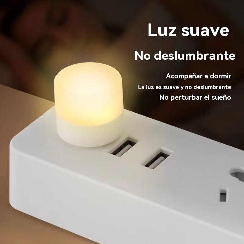 💡【10 artículos】Luz de noche USB creativa, lámpara de mesa pequeña con protección ocular inalámbrica para dormitorio, adornos decorativos enchufables, luz de noche de ambiente