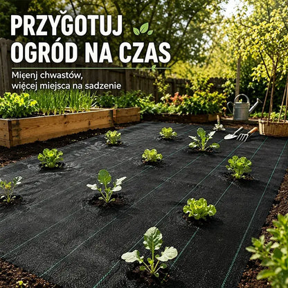 ☀️🌳 Manta Antihierba Resistente a los Rayos UV – Control Total de Malezas, Tejido Resistente para Jardines y Plantaciones 🌿