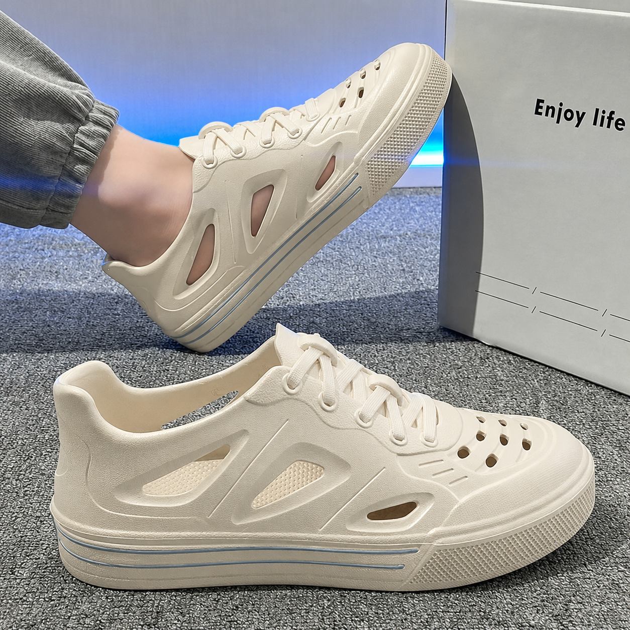 🌊-45% OFF✨ Elegantes zapatos transpirables para hombre 🏖️ Suela suave y cómoda, perfectos para el verano (Tallas 36-45)