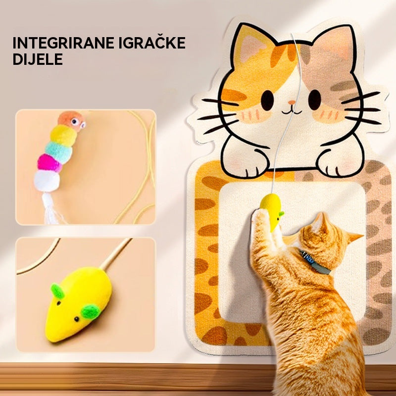 🏆🔥 Najprodavaniji | Zidna vertikalna grebalica za mačke – bez ugradnje