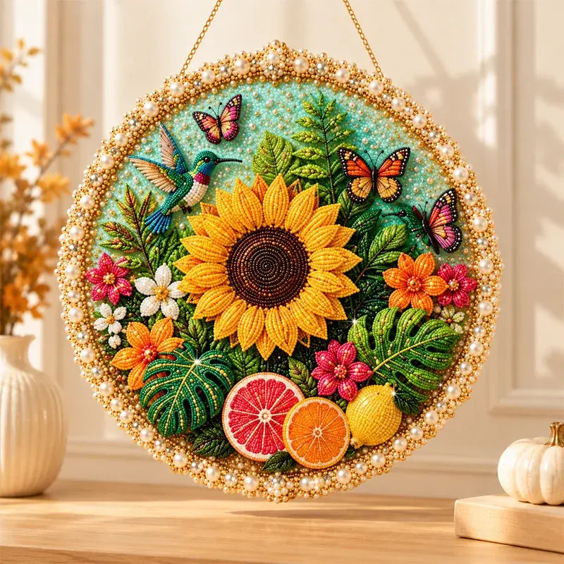 ✨ Kit de corona decorativa para hacer tú mismo, con cuentas y perlas ⚡ · Decoración de pared en 3D · 4 diseños para las distintas estaciones y la Navidad 🌟!