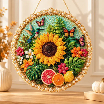 ✨ Kit de corona decorativa para hacer tú mismo, con cuentas y perlas ⚡ · Decoración de pared en 3D · 4 diseños para las distintas estaciones y la Navidad 🌟!