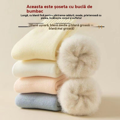 🔥【Cumpără 6, primești 6 gratis】🧦Șosete groase și călduroase din lână pentru iarnă, super groase și călduroase, elastice, mărimea 35-42