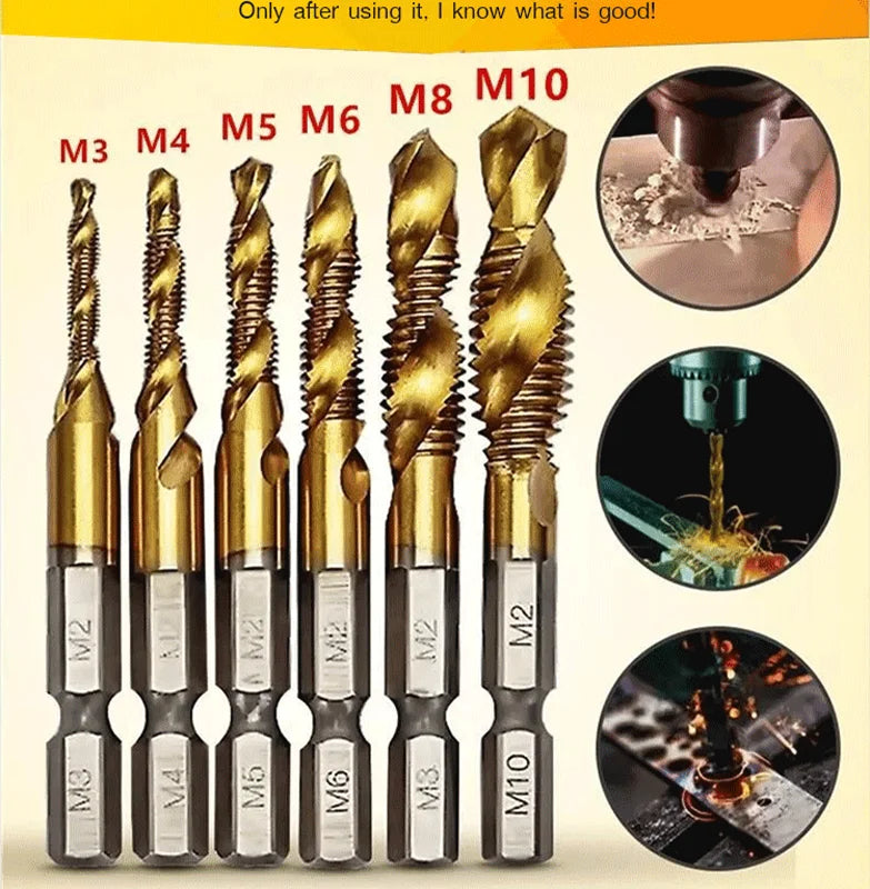 🧰 【Výhodná sada 6 kusů】 🔩 Víceúčelová sada vrtáků