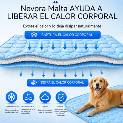 📢 ¡50 % de descuento 🔥! Alfombrilla refrescante para mascotas (no requiere llenado de agua) 🧊 — Fabricada en tejido Oxford transpirable; apta para todo tipo de camas o jaulas para mascotas.