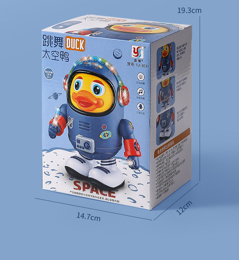 🦆¡Un pato espacial bailarín! 🌈Luces de colores✨ + música dinámica🎶Un juguete divertido para bebés