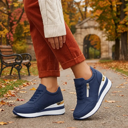 【Veľkosti 36-43】 Štýlové dámske športové topánky na platforme so zvýšením výšky o 5 cm – moderný dizajn na každodenné nosenie. ✨
