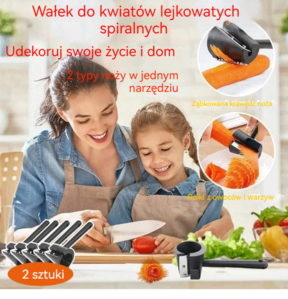 🔥【Kup 1, otrzymaj 1 gratis】💮 Narzędzie do zwijania kwiatków z owoców i warzyw —— Łatwe w użyciu, za jednym razem uzyskasz idealny kształt kwiatka