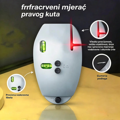 🔴Dvostrani laserski nivel za pravi kut: brzo i precizno poravnanje bez potrebe za linijom za crtanje