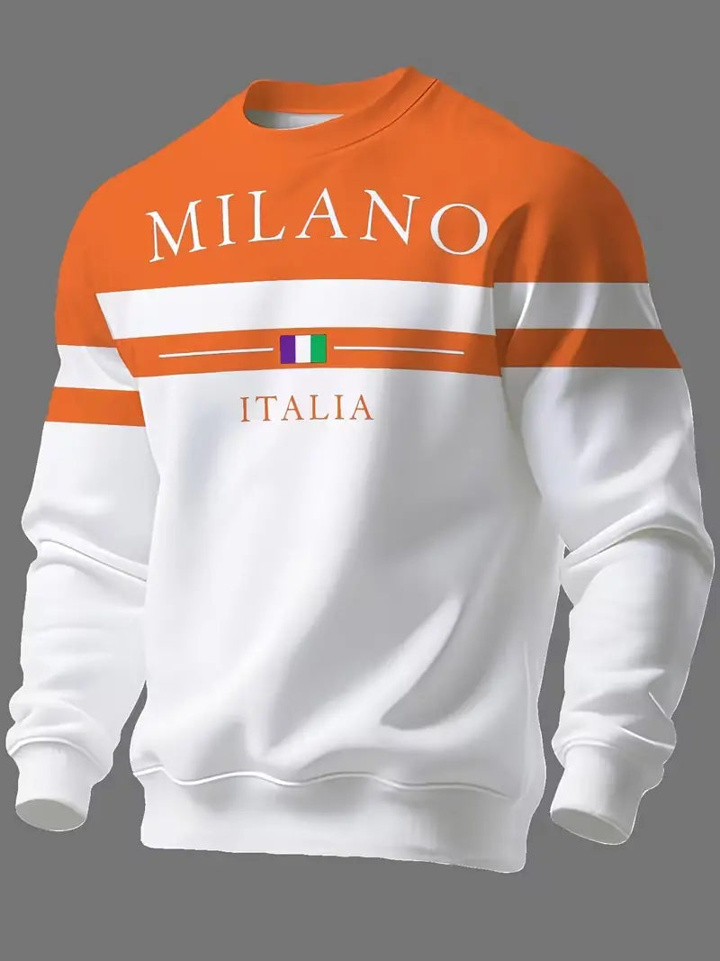 ✨🌟👕【S-6XL】Sudaderas para hombre con estampado Milano Italia
