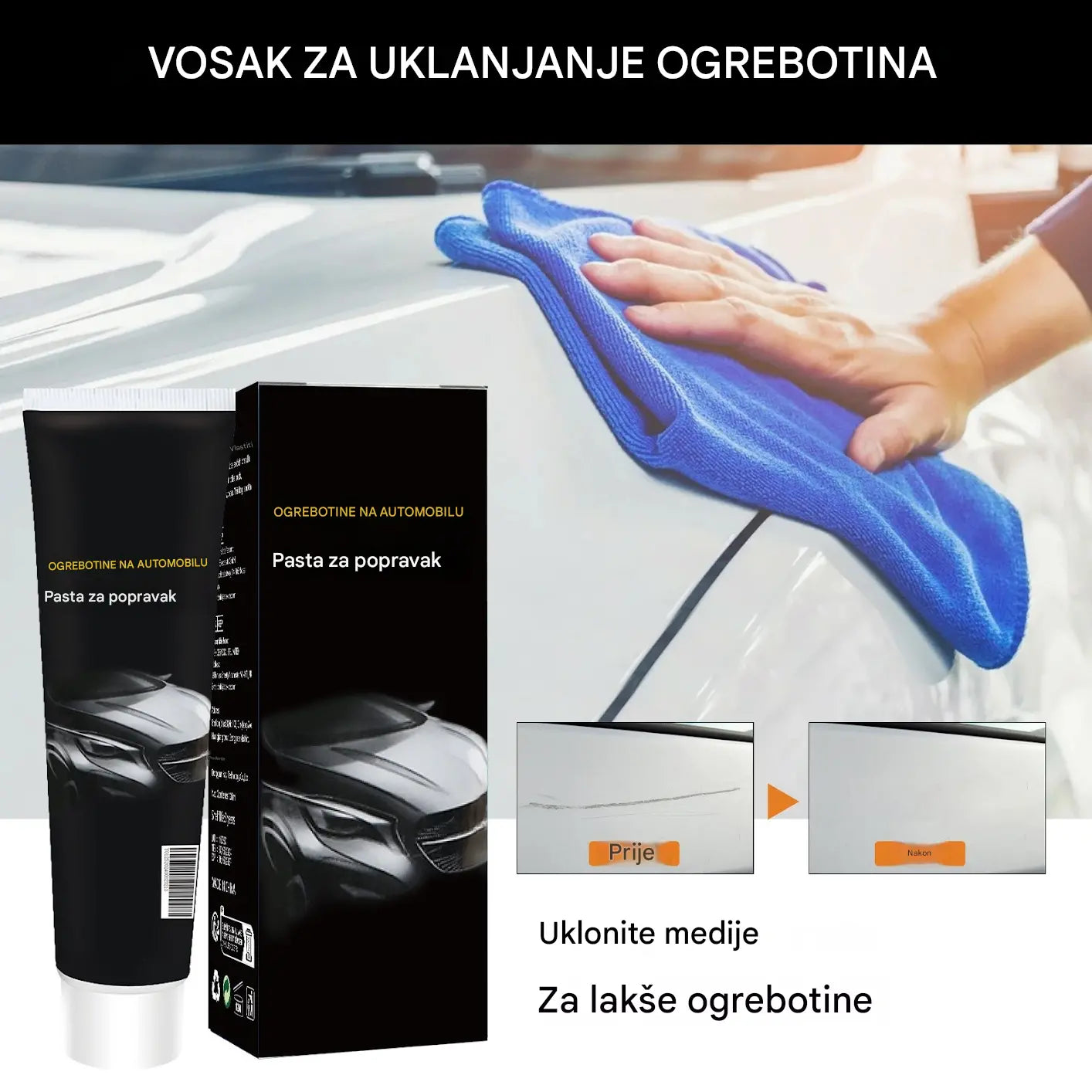 🔥Kupite 1, dobijte 1 gratis🔥🚗💨Pasta za popravak ogrebotina na automobilu, popravak ogrebotina na laku, poliranje i obnova
