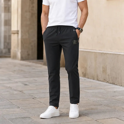 【40-115 kg】🔥【50% de descuento por tiempo limitado】(M-5XL)Nuevos pantalones elásticos de seda helada para primavera y verano de 2026.